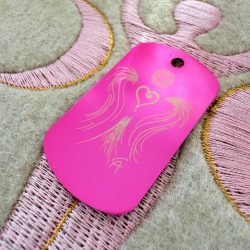 Energizer Glücks Amulett grafischer Herzengel pink