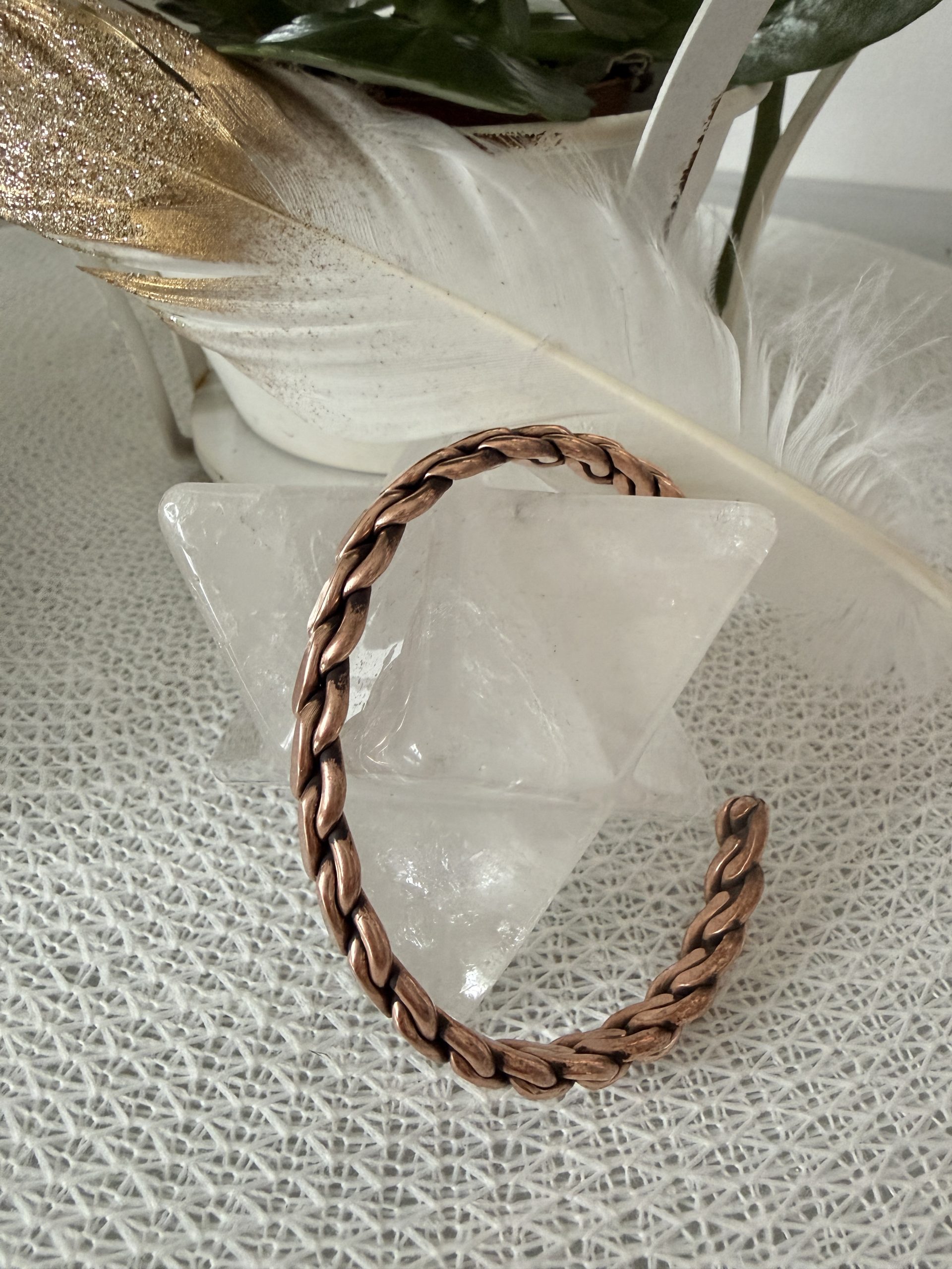 Kupfer Armreif geflochten