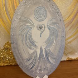 Herzengel Tablett oval Reinigung